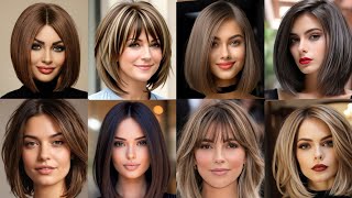 latest medium length hair cutting and hair colour ideas for women over 30 to 50 [upl. by Peh736]