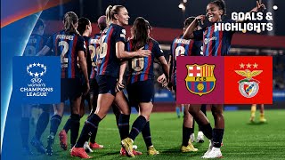 FOOTBALL FEAST  Barcelona vs Benfica Highlights UEFA Womens Champions League 202223 [upl. by Xonel589]