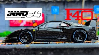 Unboxing INNO64 LBWK Ferrari F40 Full Carbon 164 [upl. by Niu]