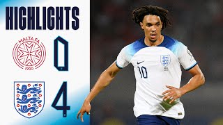 Malta 04 England  Trent AlexanderArnold Scores From Midfield 🤩  Highlights  England [upl. by Aivatnahs454]