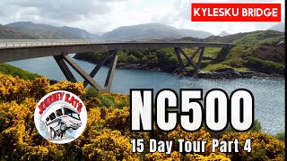 NC500 Part 4 Scourie Campsite Bone Caves Gairloch Harbour [upl. by Rebel266]