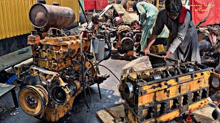 How Mechanic Rebuild KOMATSU GD 605 A Grader 145 hp 108 kw Engine After Crankshaft Failure [upl. by Datha]