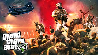 ZOMBIE HORDE ATTACKS MILITARY BASE in GTA 5 RP [upl. by Ailene955]