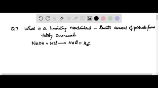 In a chemical reaction what is the limiting reactant [upl. by Candis]