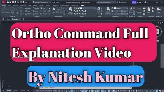 Ortho Command  Ortho Command uses  How to enable ortho mode in AutoCAD [upl. by Nuahsad]