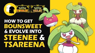 How to Get BOUNSWEET amp Evolve Into STEENEE amp TSAREENA Pokemon Scarlet and Violet [upl. by Grimona]