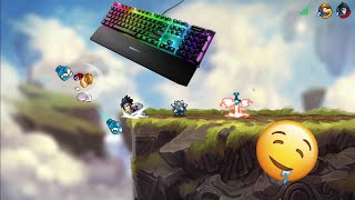 Satisfying Apex pro Mechanical keyboard sounds ASMR  Brawlhalla Gameplay [upl. by Trebmer520]