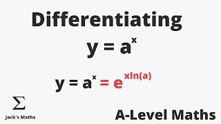 Differentiating ax  ALevel Maths [upl. by Kearney835]