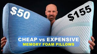 Cheap vs Expensive Memory Foam Pillows Beautyrest vs TempurPedic [upl. by Yenffit]