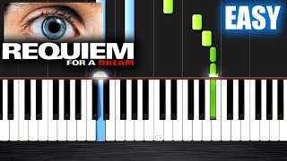 Requiem for a Dream  EASY Piano Tutorial by PlutaX  Synthesia [upl. by Atika]