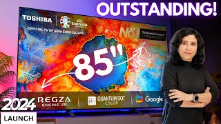 TOSHIBA C450NP QLED TV Unboxing amp Review Best 85quot QLED TV 2024 [upl. by Norman]