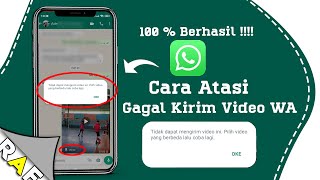 Ampuh  Cara Mengatasi WA Tidak Dapat Mengirim Video Ini Pilih Video Yang Berbeda Lalu Coba Lagi [upl. by Nyrb871]