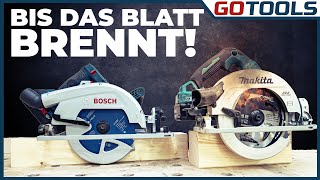 Die stärksten 18V Akkuhandkreissägen Bosch Biturbo GKS 18V68 vs Makita DHS782 im Vergleich [upl. by Wurster358]