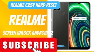 Realme c25y hard reset screen unlock Android hang mobile Logo emergency call instead SIM fro bypass [upl. by Audly]