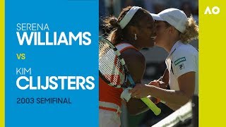 Serena Williams v Kim Clijsters  Australian Open 2003 Semifinal  AO Classics [upl. by Syramad387]