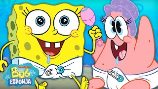 Bob Esponja  Todos os Bebês DE TODOS OS TEMPOS 🍼  Bob Esponja em Português [upl. by Anilosi]