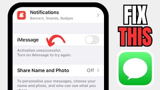 How To Fix Activation Unsuccessful On iMessage  How To Fix iMessage Activation Unsuccessful [upl. by Aihsekram]