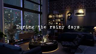 Looking out of the window on a rainy day from the study asmr healing insomnia good nights sleep [upl. by Ecnerwal]