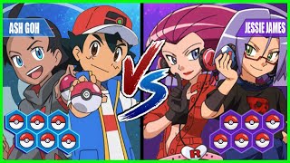 Pokemon Battle Pedia Ash and Goh Vs Jessie and James [upl. by Garretson]