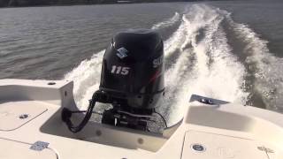 Boat Test Suzuki DF115A Carolina Skiff 198DLV [upl. by Natsyrk]