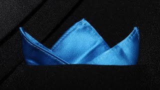 How To Fold A Pocket Square 3 Point Crown Fold [upl. by Lletnwahs]