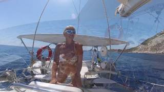 Calypso hunter legend 355 vacanza barca a vela in GRECIA isola di Thassos 2017 Trailer [upl. by Hairym]