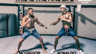 Cristiano Ronaldo meets Conor McGregor in Las Vegas  THIS IS THE MAC LIFE [upl. by Bbor]