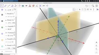 Gli Angoli nello Spazio  I Diedri   GeoGebra in Italiano [upl. by Aerdnu]