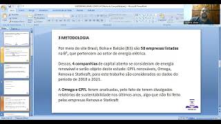 Indicadores socioambientais na avaliação da sustentabilidade nas SA de energia renovável [upl. by Nasya]