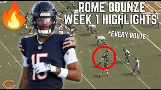 Rome Odunze EVERY ROUTE in NFL Debut vs Titans 🔥👀  Titans vs Bears 2024 [upl. by Mariellen]