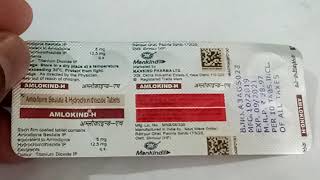 AmlokindH 1255 mg Tablet  Uses Dosage Side Effects in hindi [upl. by Stephenie]