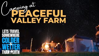 Camping at Peaceful Valley Farm in winter  Beverley  Brookton  South Western Australia [upl. by Christy]