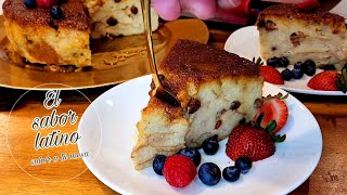 🔴Budin de Pan Casero Sin Horno ❤️Fácil Y Rico  El sabor latino🔥 [upl. by Tarr980]