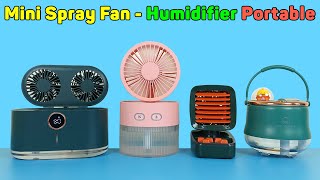 Mini Spray Fan  Humidifier Portable Strong Wind Cooling Essential Oil Diffuser  Unboxing Review [upl. by Pernas]