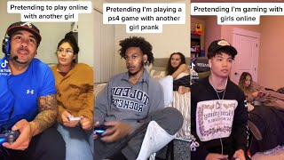 Boyfriend Pretending To Play Online With Another Girl Prank Tiktok Compilation [upl. by Becki]