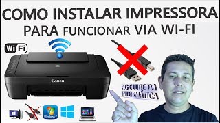 Como Instalar Impressora WIFI Canon MG3010 [upl. by Jezrdna135]