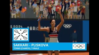 🏅 Maria Sakkari  Karolina Pliskova  TENNIS Damen  Finale  OLYMPIA 2024 [upl. by Hopfinger]