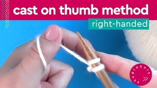 Cast On Thumb Method LongTail for Beginning Knitters [upl. by Granger]