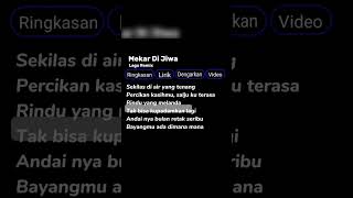 Lirik lagu Mekar Di Jiwa [upl. by Melissa]