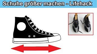 Schuhe weiten amp eine Nummer größer machen – Zu enge amp kleine Schuhe vergrößern  Anleitung [upl. by Portwin]