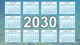 Calendar 2030 [upl. by Anniken]