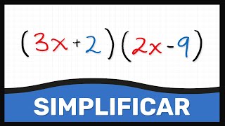 SIMPLIFICAR MULTIPLICACIONES ALGEBRAICAS Ejemplo 1 [upl. by Fineman]