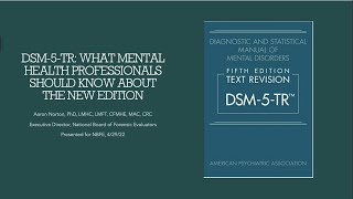 DSM 5 TR Update for Mental Health Professionals Abridged Version [upl. by Secor]