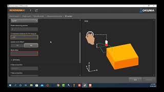 GUI saved cycle for the Okuma P300M Renishaw software [upl. by Maxama759]