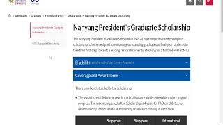 Study in Singapore  Fully Funded NTU Scholarship 20242025  Apply now Online for Masters and PhD [upl. by Zondra]