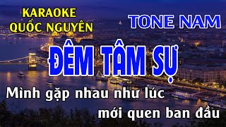 Karaoke Đêm Tâm Sự Tone Nam Quốc Nguyên [upl. by Murry]