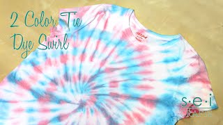 Make a 2Color Swirl Tie Dye Shirt the Easy Way [upl. by Nagem]