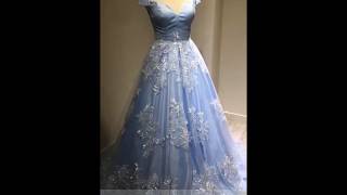 Ball Gown Sleeveless OfftheShoulder Applique Tulle Dresses  Hebeos [upl. by Arreic415]