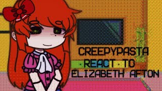 Creepypasta React to Elizabeth Afton  WIP  READ DESC [upl. by Eelatan]