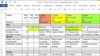 RubricOMatic automatically total marks amp convert the total to a percentage and grade [upl. by Aisenet]